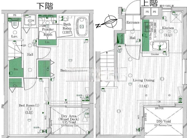 東京都港区南麻布２丁目 間取図・土地図