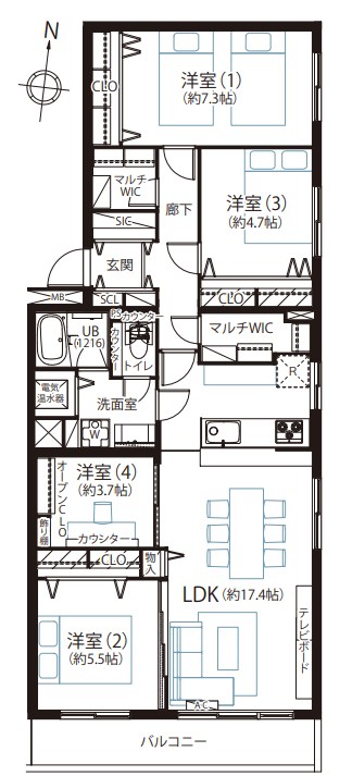 東京都練馬区氷川台２丁目 間取図・土地図