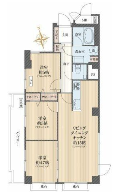 東京都世田谷区弦巻５丁目 間取図・土地図