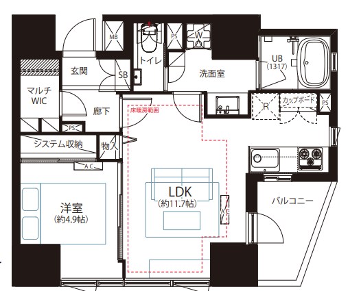 東京都港区三田５丁目 間取図・土地図