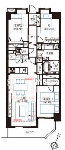 東京都豊島区上池袋２丁目 間取図・土地図