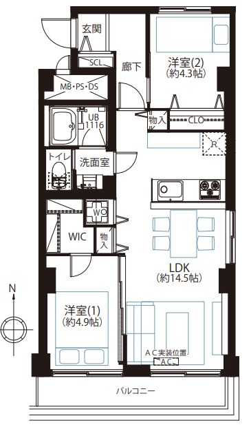 東京都新宿区二十騎町 間取図・土地図