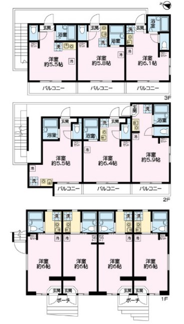 東京都中野区本町２丁目 間取図・土地図
