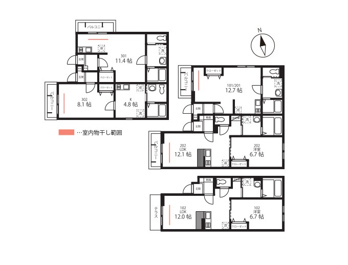 神奈川県横浜市南区若宮町４丁目 間取図・土地図