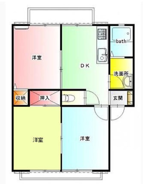 千葉県山武市蓮沼ニ 間取図・土地図