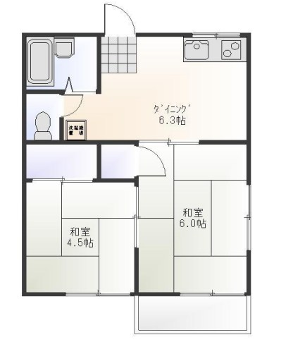 埼玉県草加市谷塚２丁目 間取図・土地図