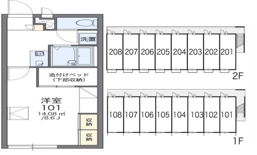 茨城県古河市錦町 間取図・土地図