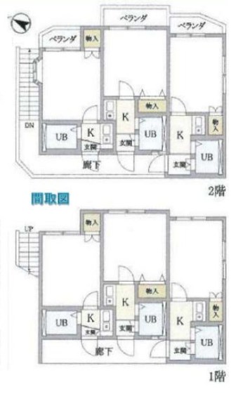 東京都足立区千住大川町 間取図・土地図