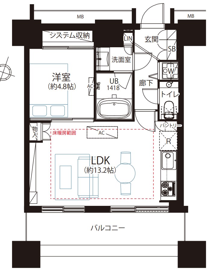 東京都港区芝４丁目 間取図・土地図