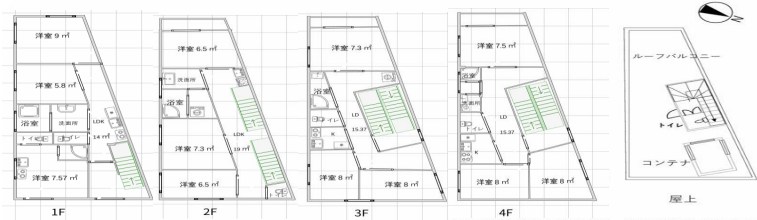 東京都台東区池之端３丁目 間取図・土地図