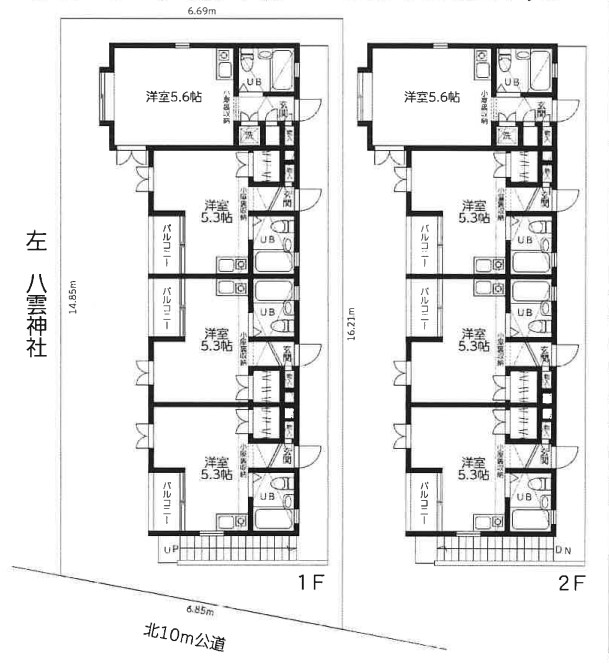 東京都北区岩淵町 間取図・土地図