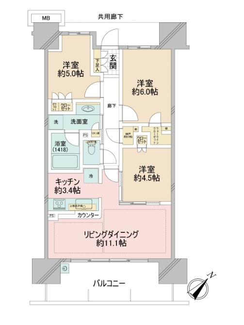 埼玉県さいたま市北区宮原町１丁目 間取図・土地図