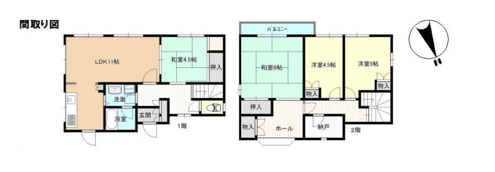 千葉県我孫子市我孫子４丁目 間取図・土地図