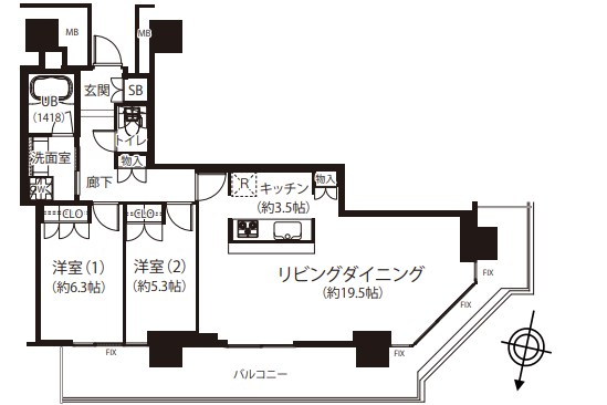 神奈川県川崎市中原区中丸子 間取図・土地図