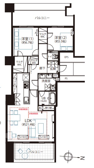 東京都港区港南４丁目 間取図・土地図