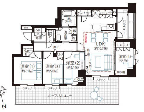 東京都中野区上鷺宮１丁目 間取図・土地図