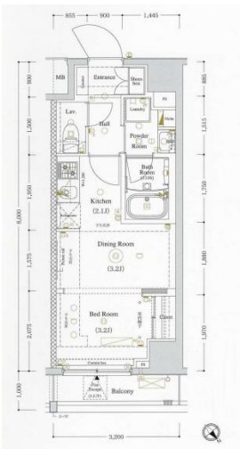 東京都北区王子本町２丁目 間取図・土地図