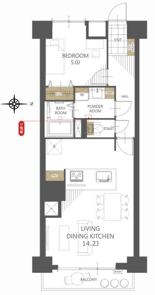 東京都足立区青井５丁目 間取図・土地図