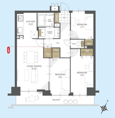 東京都練馬区石神井台８丁目 間取図・土地図