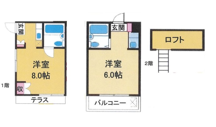 東京都福生市福生 間取図・土地図