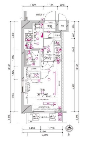 東京都墨田区亀沢３丁目 間取図・土地図