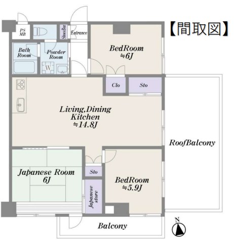 東京都荒川区荒川５丁目 間取図・土地図