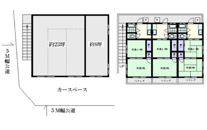 埼玉県三郷市戸ケ崎４丁目 間取図・土地図
