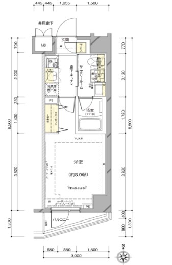 東京都世田谷区駒沢５丁目 間取図・土地図