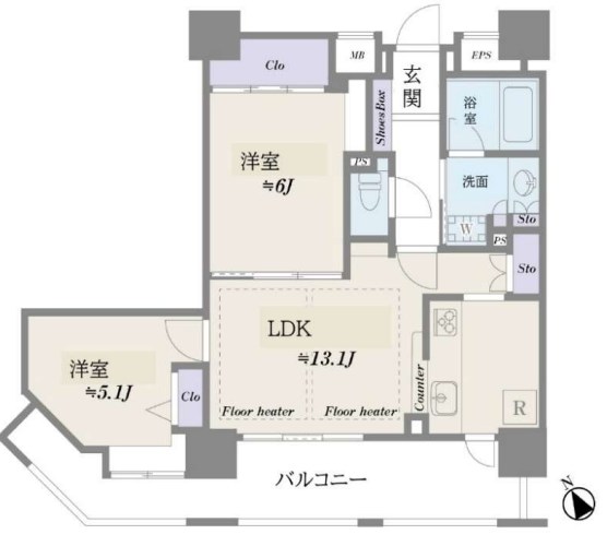 東京都世田谷区野沢４丁目 間取図・土地図