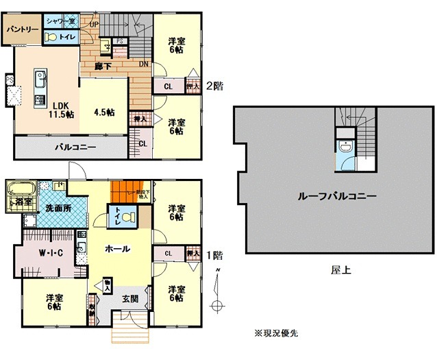 長野県長野市中越２丁目 間取図・土地図