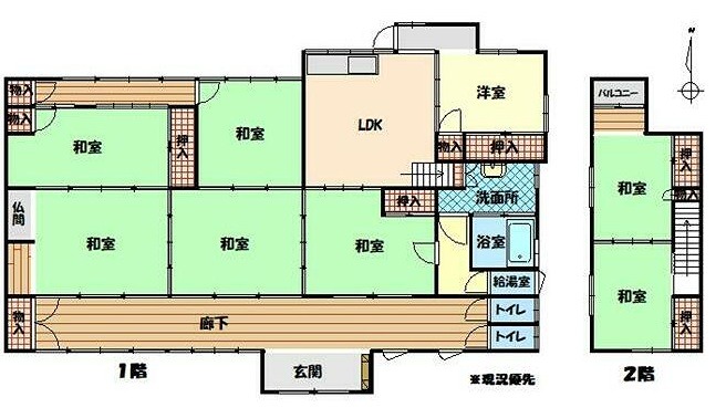 長野県長野市安茂里西河原 間取図・土地図