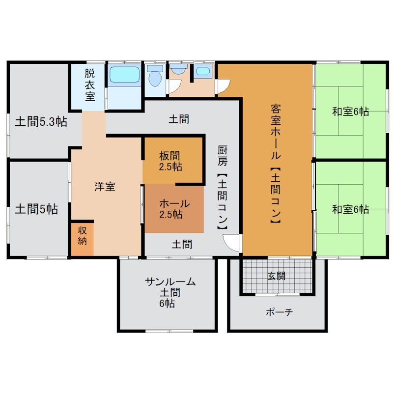 鹿児島県鹿児島市宮之浦町 間取図・土地図