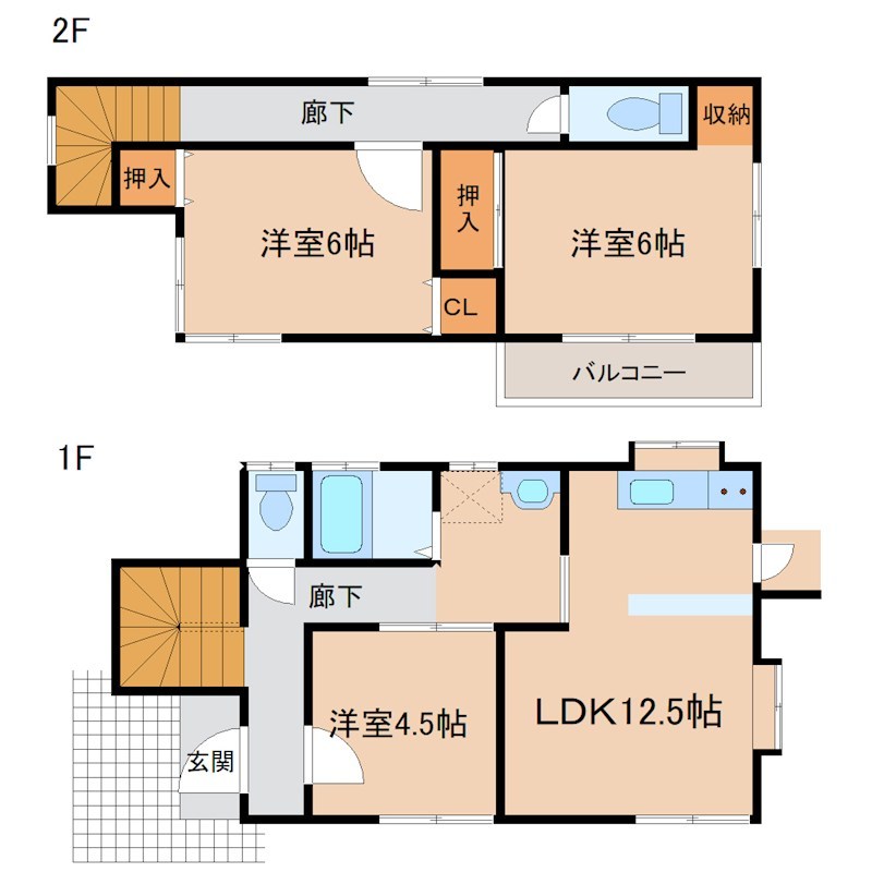 西陵7丁目中古戸建 間取図・土地図