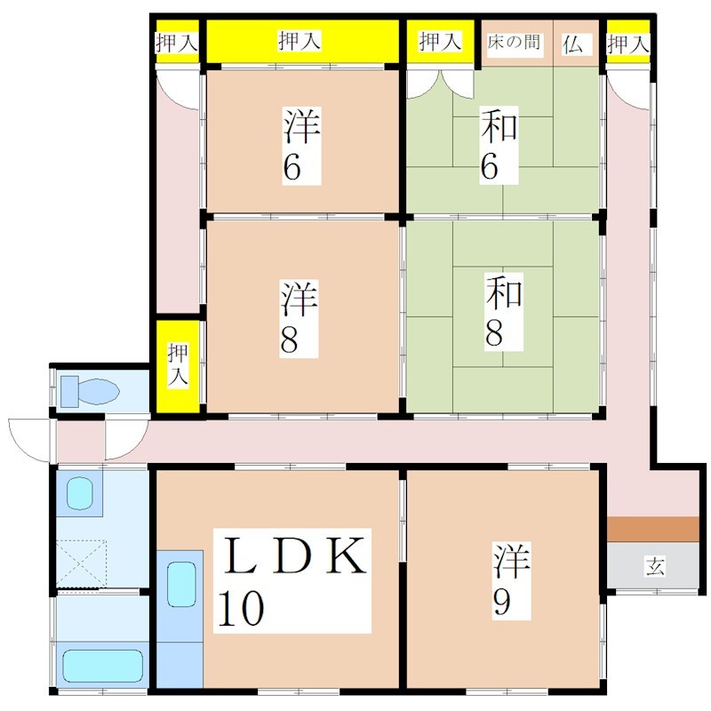 薩摩川内市港町戸建 間取図・土地図