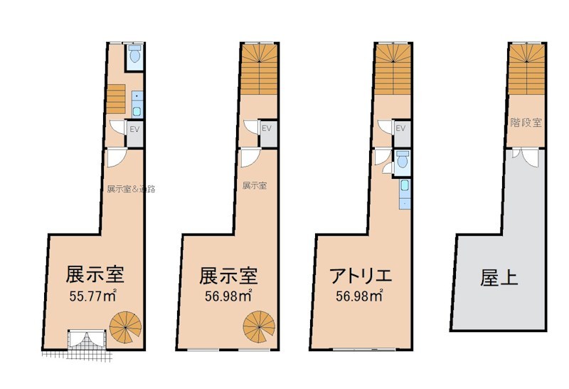 東千石町・売店舗事務所 間取図・土地図