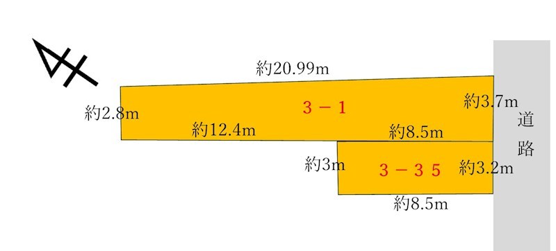 東千石町・売店舗事務所 区画図