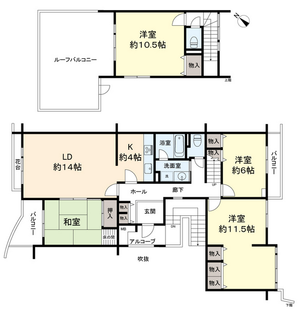 蓮生寺公園通り一番街６号棟 間取図・土地図