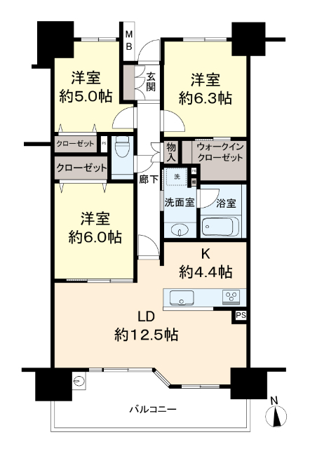 ライオンズマンション西橋本 間取図・土地図