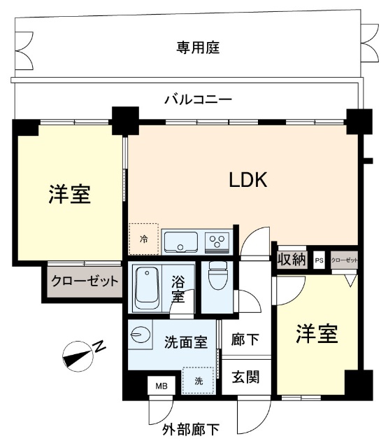 ライオンズマンション武蔵野第２ 間取図・土地図