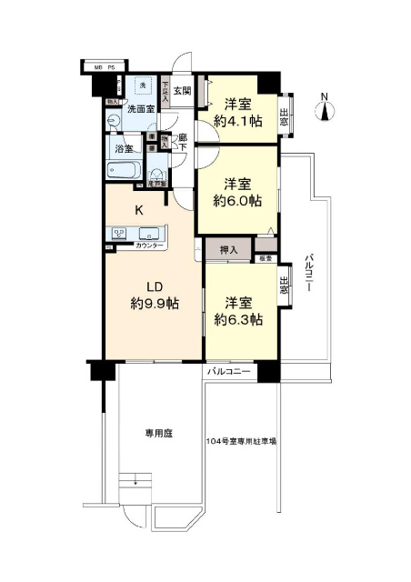 クリオ橋本参番館 間取図・土地図