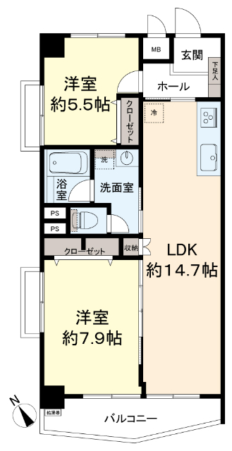 カーサ桜上水 間取図・土地図