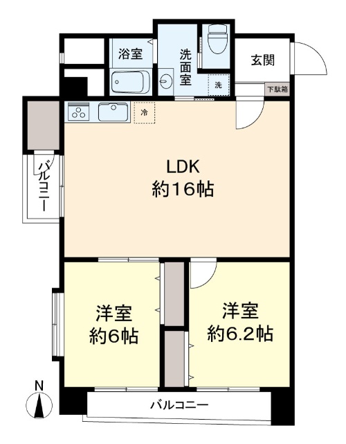 上北沢ハイネスコーポ 間取図・土地図