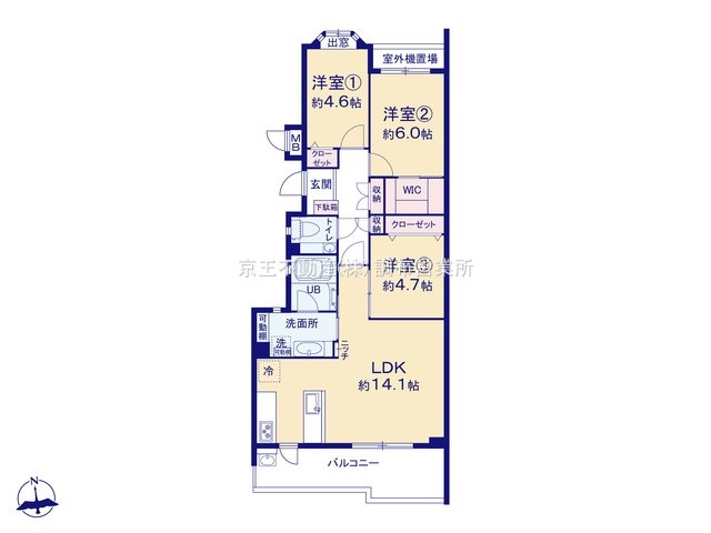 朝日マンション国領 間取図・土地図