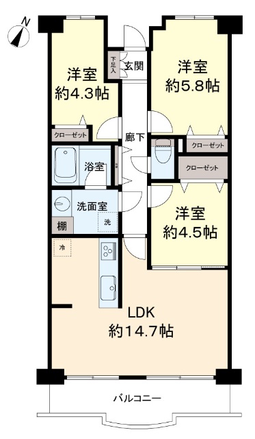 ヴェルデコート多摩センター 間取図・土地図