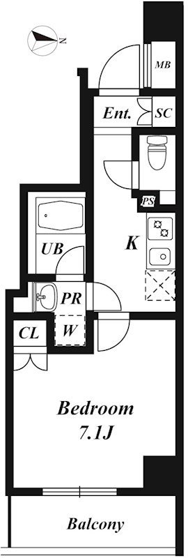 AXAS中野大和町 間取図・土地図
