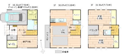 SAN FELICE 北町3丁目 間取図・土地図