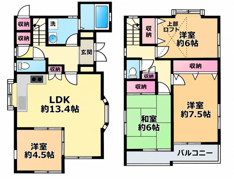 埼玉県川口市道合 間取図・土地図