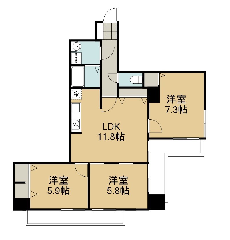 ジョイ御池 間取図・土地図