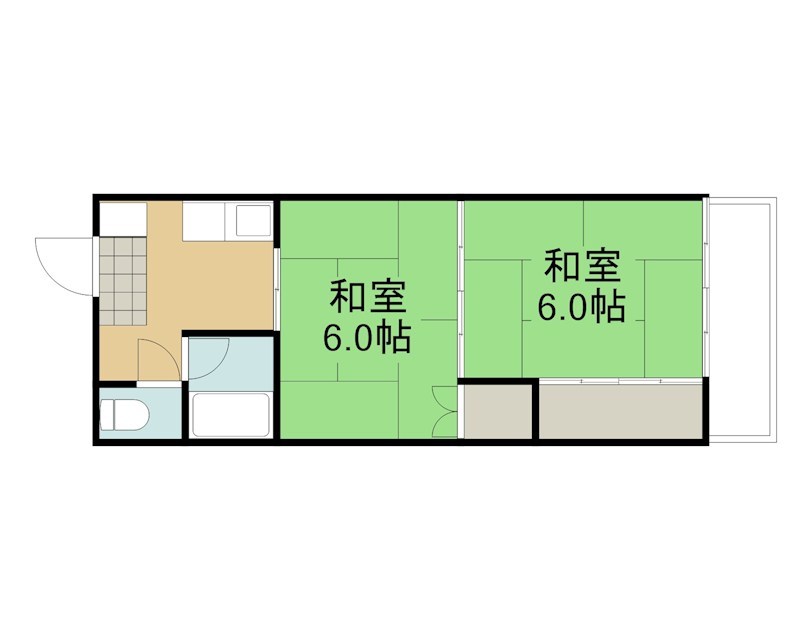深草コーポ 間取図・土地図