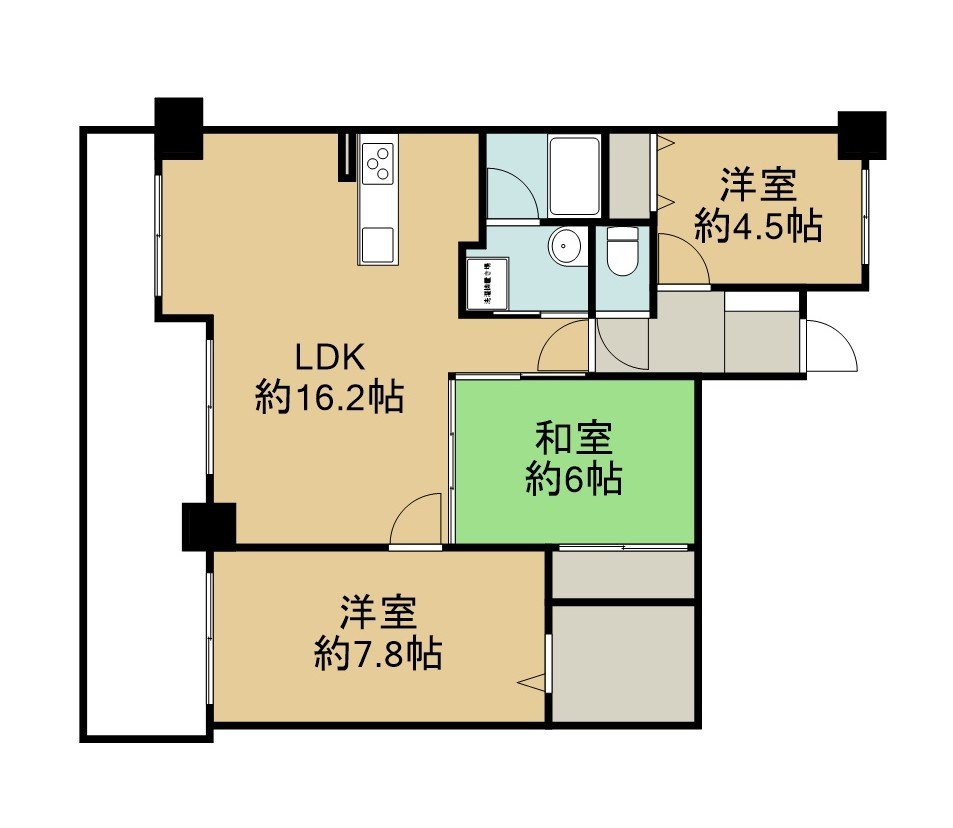 ガーデンコート河原町 間取図・土地図